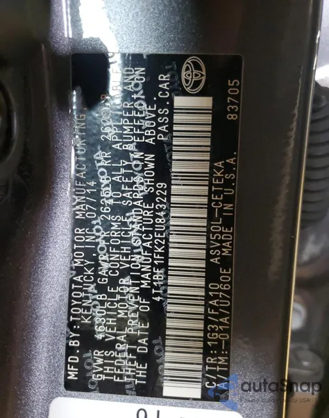 4T1BF1FK2EU843229